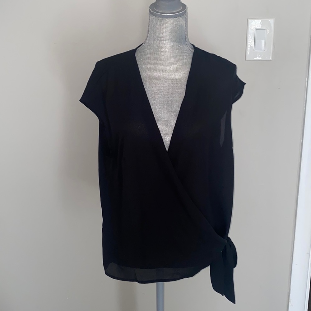 Shein Black Sheer Blouse